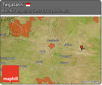 Satellite 3D Map of Tegalasri