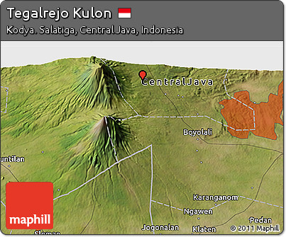 Satellite 3D Map of Tegalrejo Kulon