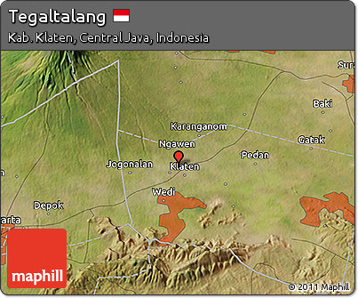 Satellite 3D Map of Tegaltalang