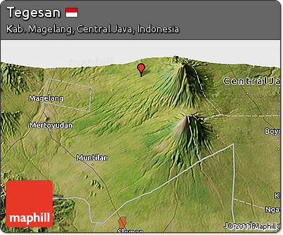 Satellite 3D Map of Tegesan