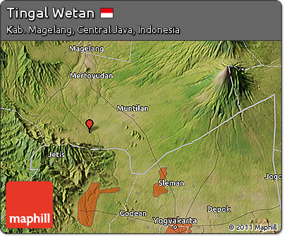 Satellite 3D Map of Tingal Wetan