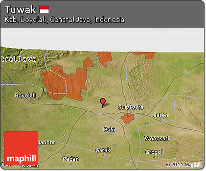 Satellite 3D Map of Tuwak