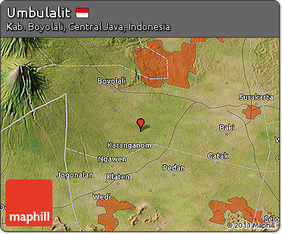 Satellite 3D Map of Umbulalit