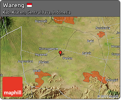 Satellite 3D Map of Wareng