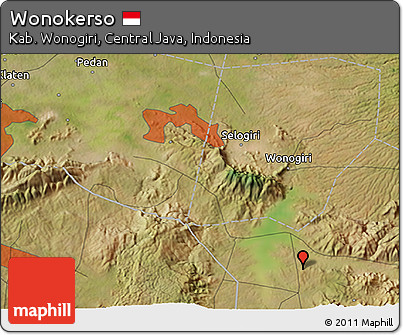 Satellite 3D Map of Wonokerso