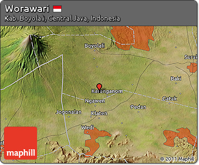 Satellite 3D Map of Worawari