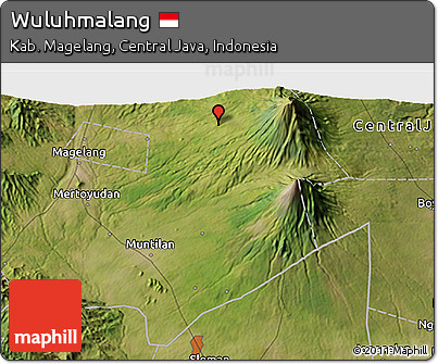 Satellite 3D Map of Wuluhmalang