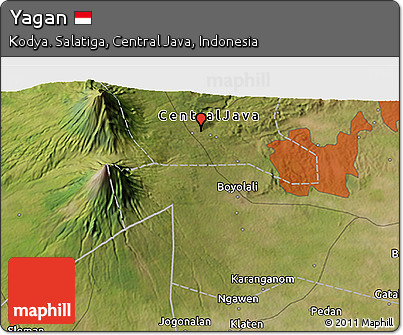 Satellite 3D Map of Yagan
