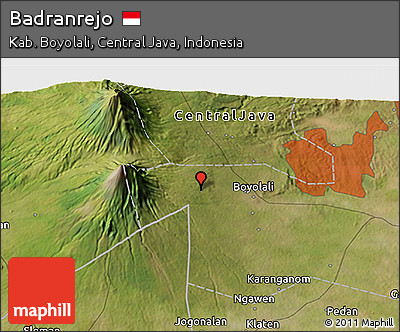 Satellite 3D Map of Badranrejo