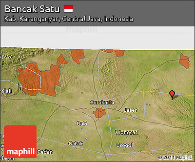 Satellite 3D Map of Bancak Satu