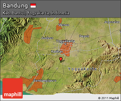 Satellite 3D Map of Bandung