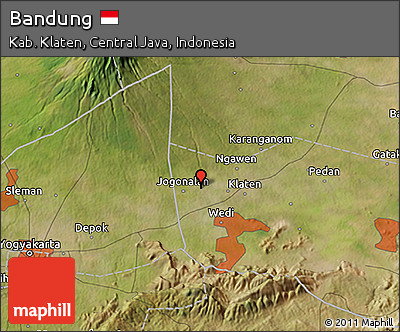 Satellite 3D Map of Bandung