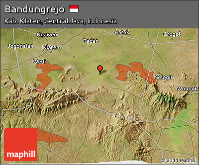 Satellite 3D Map of Bandungrejo