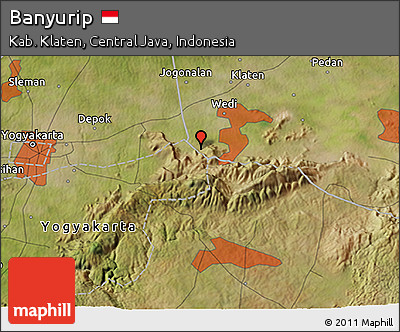 Satellite 3D Map of Banyurip