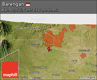 Satellite 3D Map of Barengan