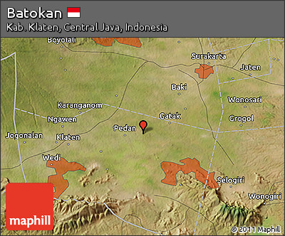 Satellite 3D Map of Batokan
