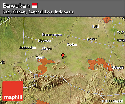 Satellite 3D Map of Bawukan