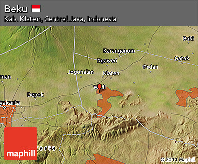 Satellite 3D Map of Beku