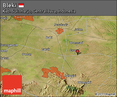 Satellite 3D Map of Bleki