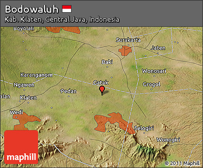Satellite 3D Map of Bodowaluh