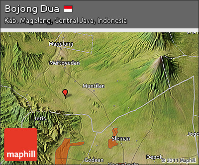 Satellite 3D Map of Bojong Dua