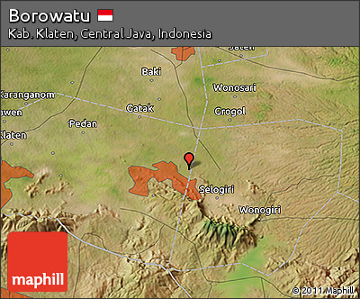 Satellite 3D Map of Borowatu