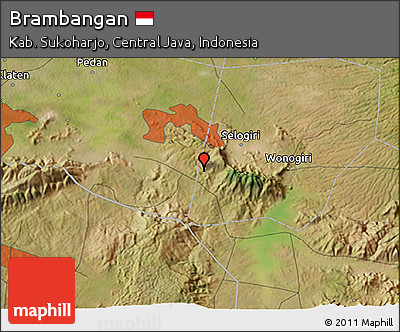 Satellite 3D Map of Brambangan