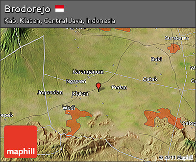 Satellite 3D Map of Brodorejo
