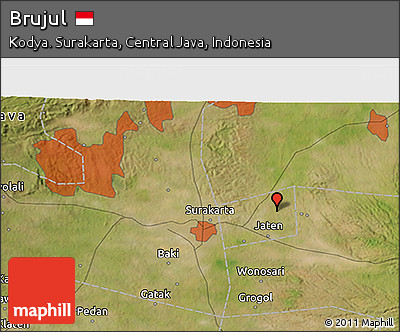 Satellite 3D Map of Brujul