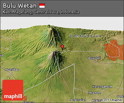Satellite 3D Map of Bulu Wetan