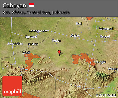Satellite 3D Map of Cabeyan