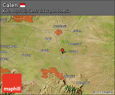 Satellite 3D Map of Calen