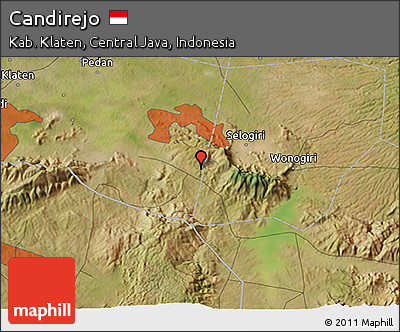 Satellite 3D Map of Candirejo