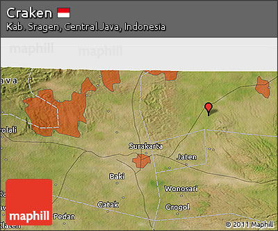 Satellite 3D Map of Craken