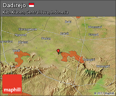 Satellite 3D Map of Dadirejo