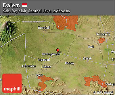 Satellite 3D Map of Dalem