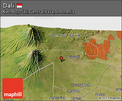 Satellite 3D Map of Dali