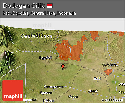 Satellite 3D Map of Dodogan Cilik