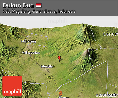 Satellite 3D Map of Dukun Dua