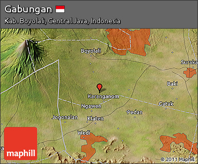 Satellite 3D Map of Gabungan