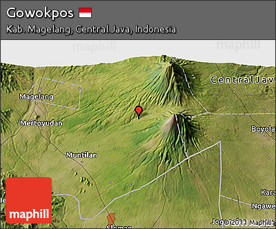 Satellite 3D Map of Gowokpos