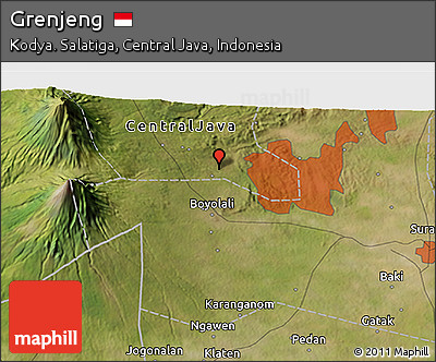 Satellite 3D Map of Grenjeng