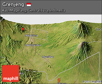 Satellite 3D Map of Grenjeng