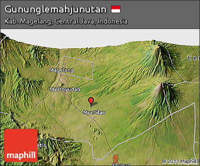 Satellite 3D Map of Gununglemahjunutan