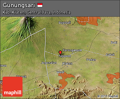Satellite 3D Map of Gunungsari