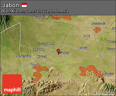 Satellite 3D Map of Jabon