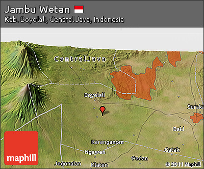 Satellite 3D Map of Jambu Wetan