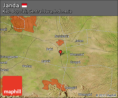 Satellite 3D Map of Janda