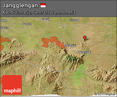 Satellite 3D Map of Jangglengan