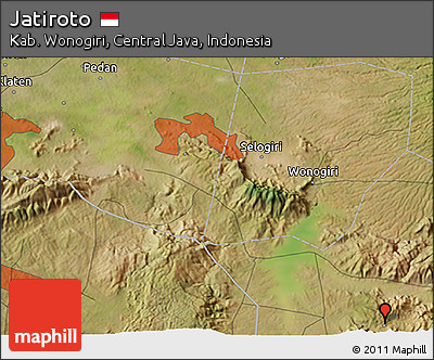 Satellite 3D Map of Jatiroto